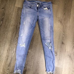 AE stretchy distressed skinny jeans